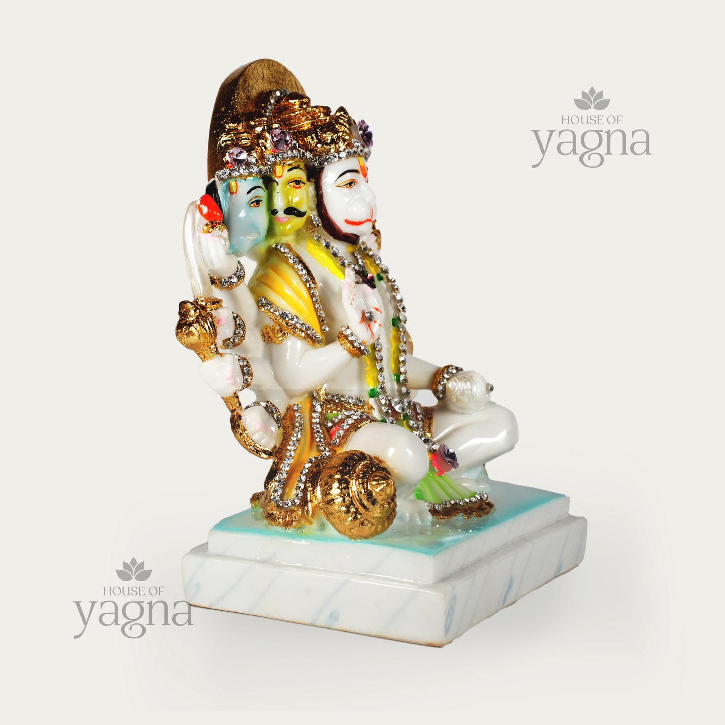 Panchmukhi Hanuman Murti in Marble Dust