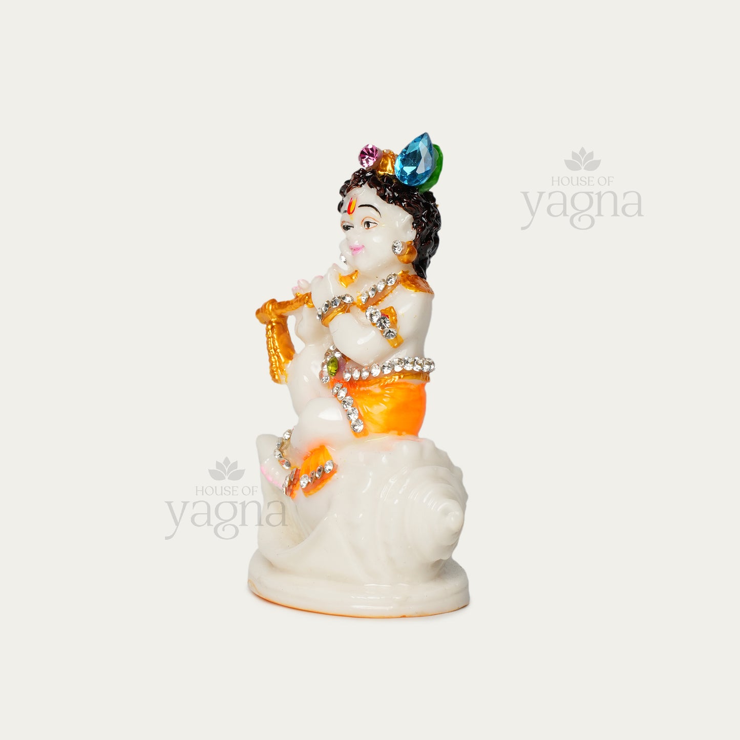 Marble Finish Shankh Gopal Idol – Auspicious Gift Option