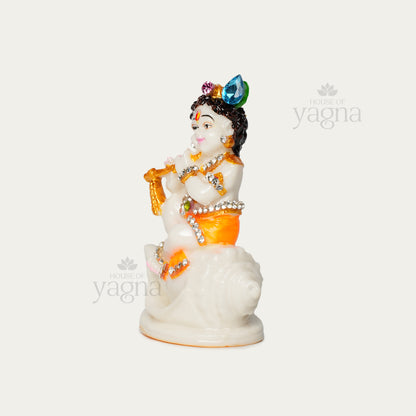 Marble Finish Shankh Gopal Idol – Auspicious Gift Option