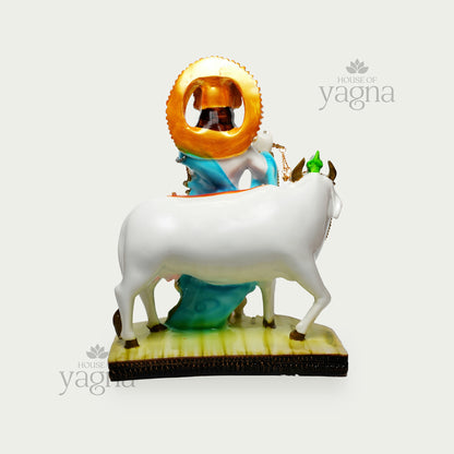 Krishna with Cow Idol – Symbol of Divine Compassion & Harmony