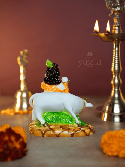 Lord Krishna with Cow – Statue for Calm & Connection