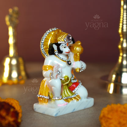 Marble Dust Hanuman Idol – Handcrafted & Sacred