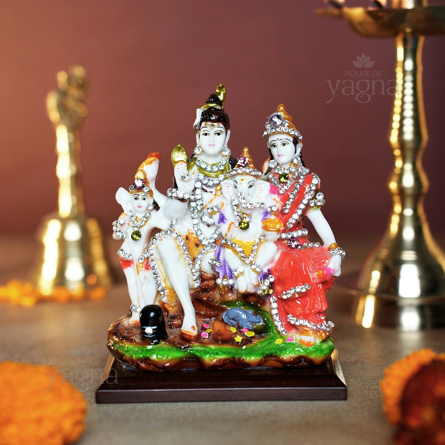 Shiv Family Murti – Shiv, Parvati, Ganesha & Kartikeya