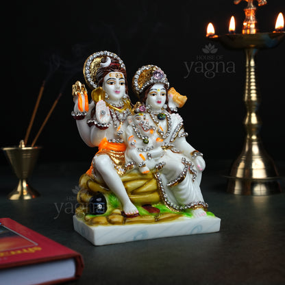 Shiv Family Idol for Festival Decor – Navratri & Maha Shivratri Special