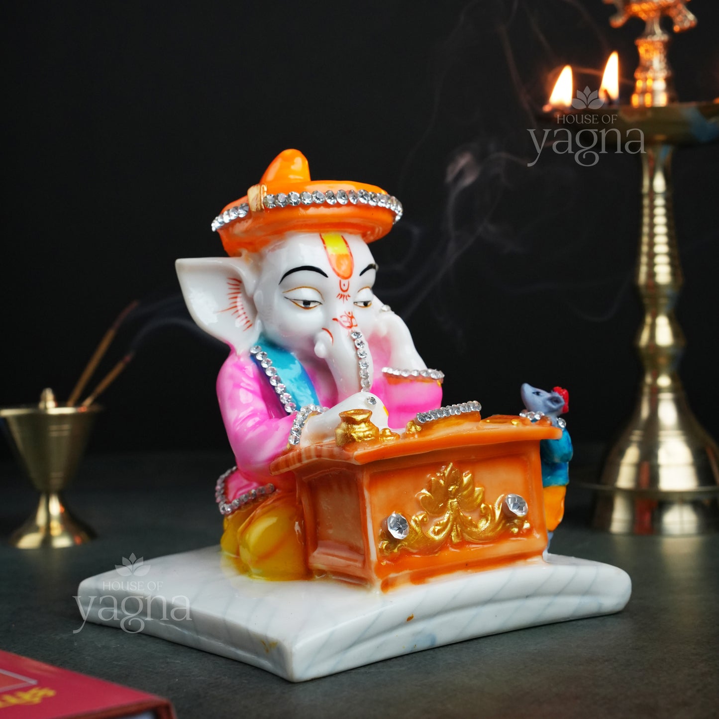 Munim Ganesha Idol – Lord of Wisdom, Records & Clarity